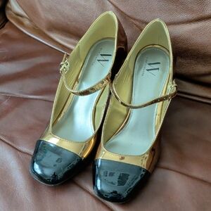 Worthington Gold and Black Heels